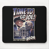 Tapis De Souris Aller Joe Funny Pro Trump &amp; Zombie Biden 2024 (Devant)