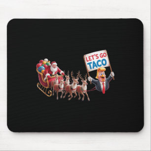 Tapis De Souris Allez Taco - Drôle Sleigh Ride avec le Père Noël
