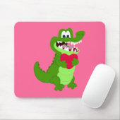 Tapis De Souris Alligator dans l'amour (Avec souris)