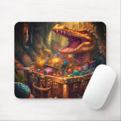 Tapis De Souris Alligator et Trésor (Avec souris)