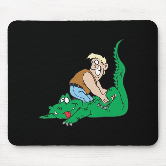 Tapis De Souris Alligator luttant 3 (Devant)