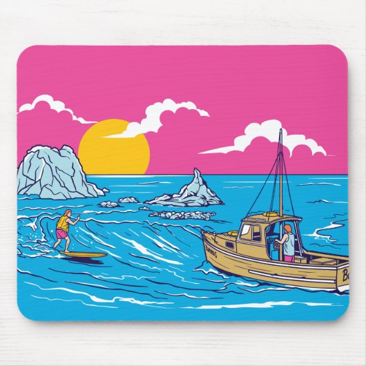Tapis De Souris Allons surfer (Devant)