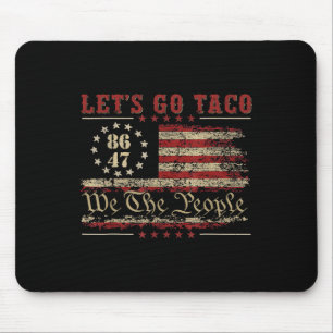 Tapis De Souris Allons Taco Pour Hommes Femmes Drapeau Américain U