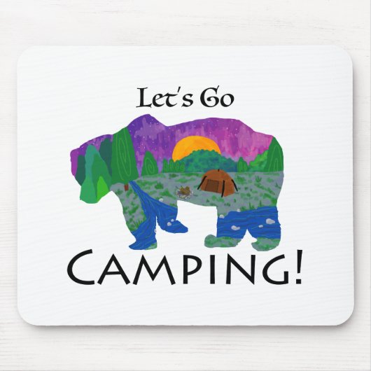 Tapis De Souris Allons-y Camping (Devant)