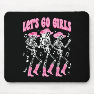 Tapis De Souris Allons-y Filles Skeleton Cowgirls Dancing Disco By