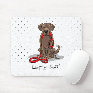 Tapis De Souris Allons-y ! Laboratoire de chocolat Labrador Retrie
