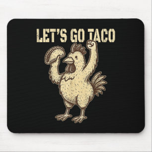 Tapis De Souris Allons-y Taco Rétro Vintage Allons-y Taco