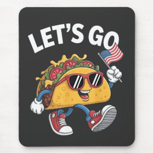 Tapis De Souris Allons-y TACO Trump 4 Juillet Amoureux des Tacos