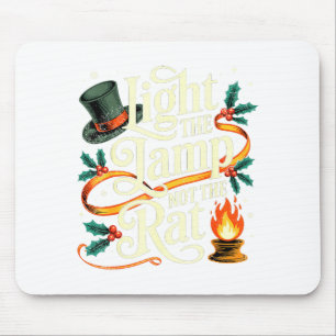 Tapis De Souris Allumez La Lampe Pas Le Rat Drôle De Noël Correspo