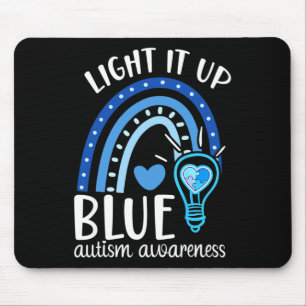 Tapis De Souris Allumez-Le Bleu Autisme Tee Je Porte Bleu Pour Aut