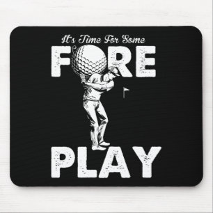 Tapis De Souris Allusions à la Préliminaire Humour de Golf Adulte