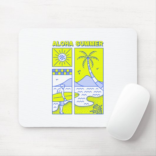 Tapis De Souris Aloha été (Avec souris)