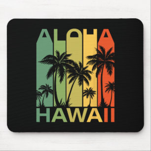 Tapis De Souris Aloha Hawaii Palmier Arbre Tropical Île Hawaïenne