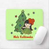 Tapis De Souris Aloha Honeys Noël Hawaiian Hula Girl Lime (Avec souris)