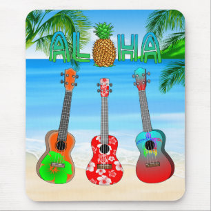 Tapis De Souris Aloha Island Ukuleles