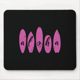 Tapis De Souris Aloha Surfing Plage Planche de Surf Femmes Filles
