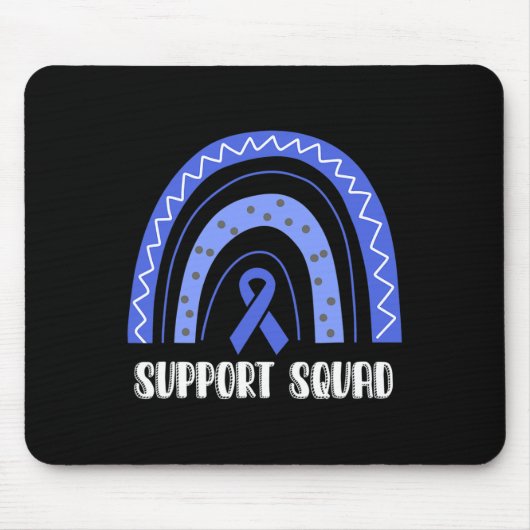 Tapis De Souris Alopecia Areata Awareness Rainbow Ribbon Support S (Devant)
