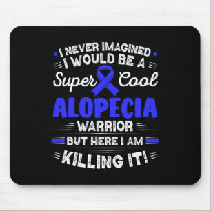 Tapis De Souris Alopecia Areata Cool Alopecia Guerrier Alopecia Aw