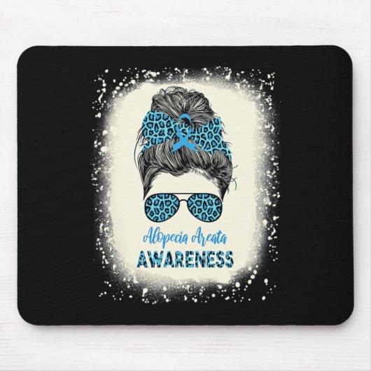 Tapis De Souris Alopecia Areata Sensibilisation Messy bun Perte de (Devant)