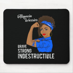 Tapis De Souris Alopecia Guerrier Indestructible Survivant Sensibi