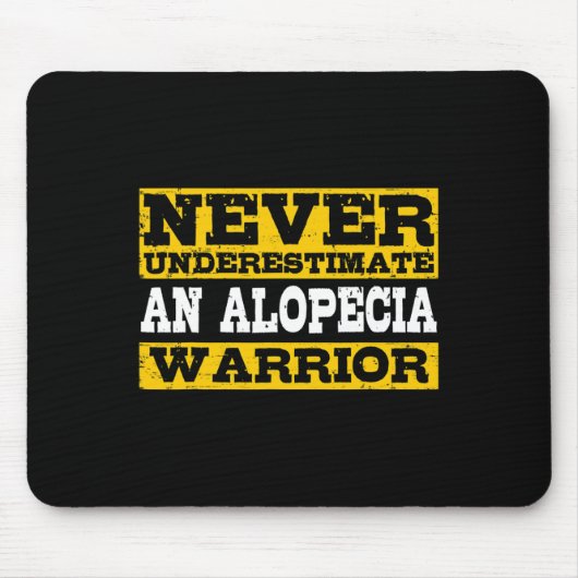 Tapis De Souris Alopecia Guerrier soutien perte de cheveux sensibi (Devant)