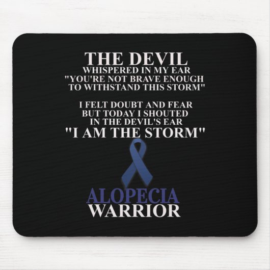 Tapis De Souris Alopecia Ruban Warrier Maladie Conscience (Devant)