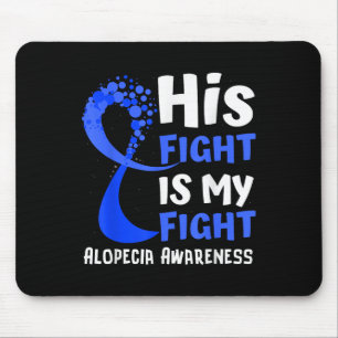 Tapis De Souris Alopecia Sensibilisation Blue Ribbon Hope Family F