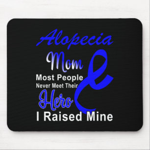 Tapis De Souris Alopecia Sensibilisation maman soutien maman Bleu