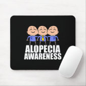 Tapis De Souris Alopecia Sensibilisation Perte de cheveux Guerrier (Avec souris)