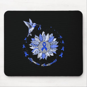 Tapis De Souris Alopécie Sensibilisation Tournesol Colibri Ruban