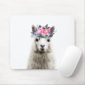 Tapis De Souris Alpaca aux fleurs (Avec souris)