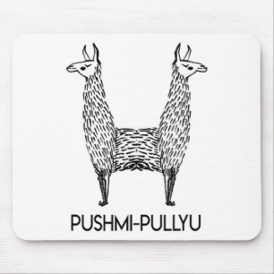 Tapis De Souris Alpaga drôle de style lama, yoga Pushmi-pullyu