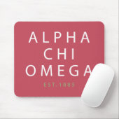 Tapis De Souris Alpha Chi Omega | Établi en 1885 (Avec souris)