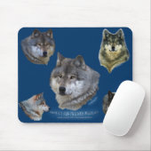 Tapis De Souris Alpha Grey Wolf Wildlife Supporter Collection (Avec souris)