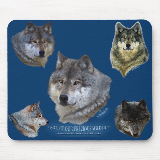 Tapis De Souris Alpha Grey Wolf Wildlife Supporter Collection (Devant)