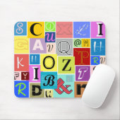 Tapis De Souris Alphabet (Avec souris)