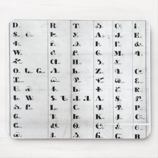 Tapis De Souris Alphabet cherokee, Lithography de Pendelton ' (Devant)