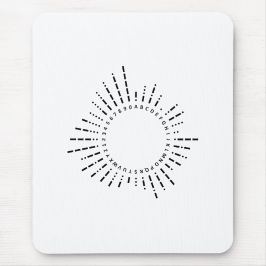 Tapis De Souris Alphabet du Code Morse (Devant)