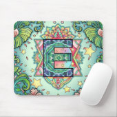 Tapis De Souris Alphabet E mandala (Avec souris)