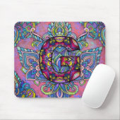 Tapis De Souris Alphabet G mandala (Avec souris)