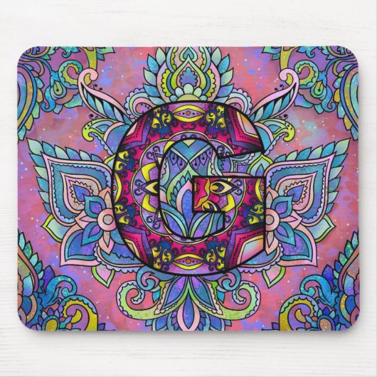 Tapis De Souris Alphabet G mandala (Devant)