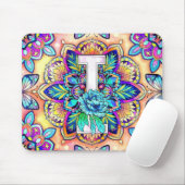 Tapis De Souris Alphabet I mandala (Avec souris)