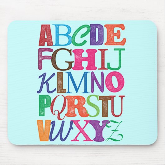 Tapis De Souris Alphabet Mousepad (Devant)