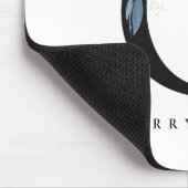 TAPIS DE SOURIS ALPHABÈTES FLORAUX BLEU DOUX NOM LETTRE G (Coin)