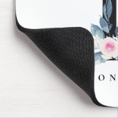 TAPIS DE SOURIS ALPHABÈTES FLORAUX BLEUS DOUX NOM LETTRE L (Coin)