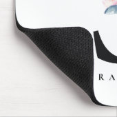 TAPIS DE SOURIS ALPHABÈTES FLORAUX BLEUS DOUX NOM LETTRE S (Coin)