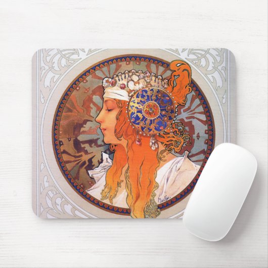 Tapis De Souris Alphonse Mucha (Avec souris)