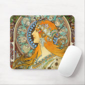 Tapis De Souris Alphonse Mucha Art Nouveau Zodiac (Avec souris)