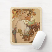 Tapis De Souris Alphonse Mucha Fruit CC0160 Art Nouveau (Avec souris)