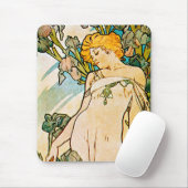 Tapis De Souris Alphonse Mucha - Iris WB (Avec souris)